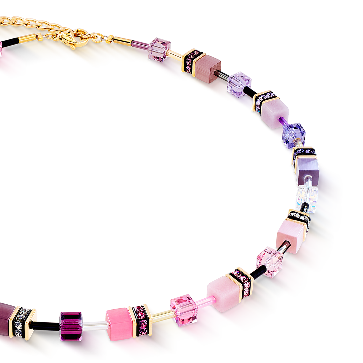 Collana GeoCUBE® Iconic rosa-lilla