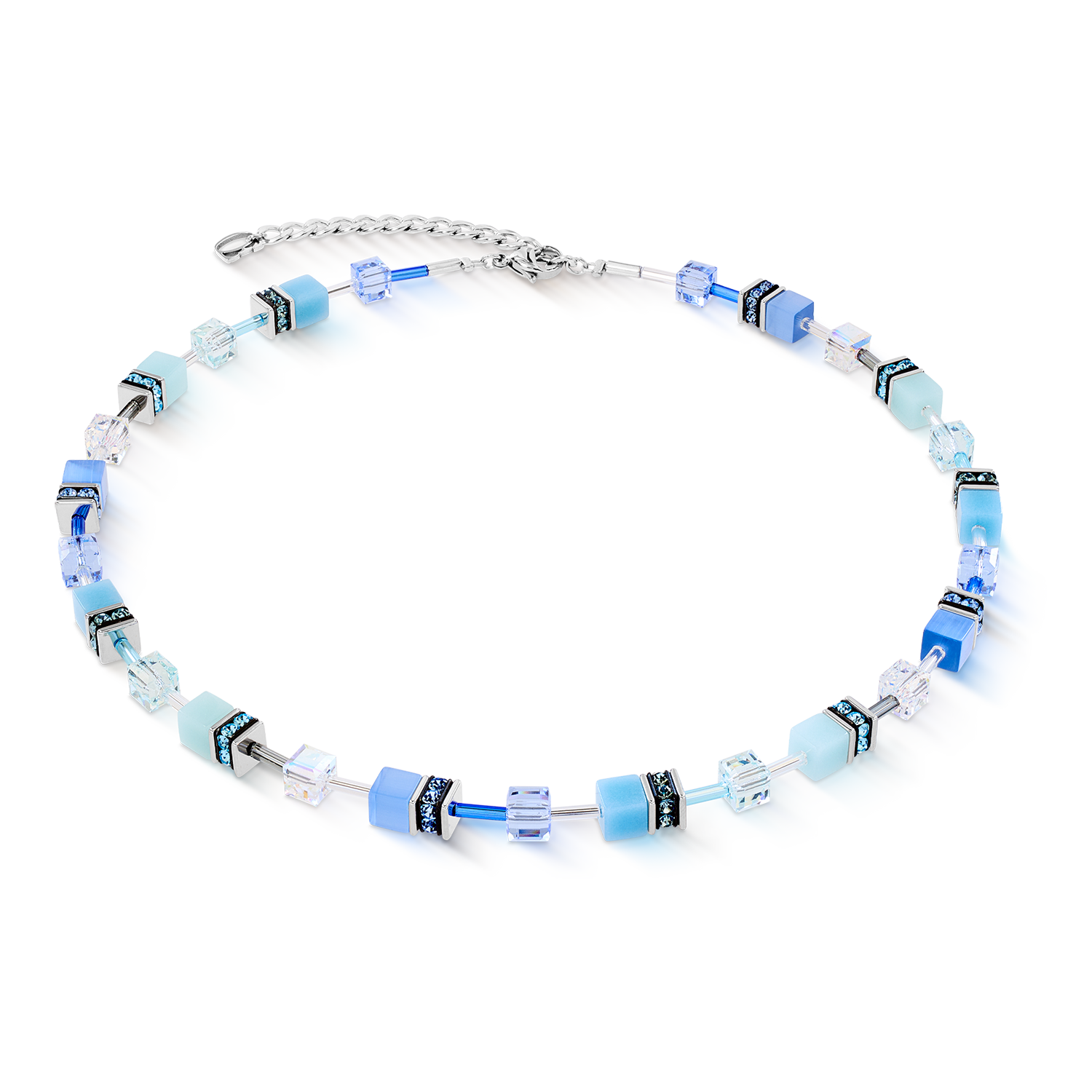 Collana GeoCUBE® Iconic acqua-blu