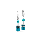 Orecchini GeoCUBE® Iconic Teal argento