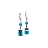 Orecchini GeoCUBE® Iconic Teal argento