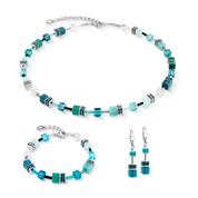 Orecchini GeoCUBE® Iconic Teal argento