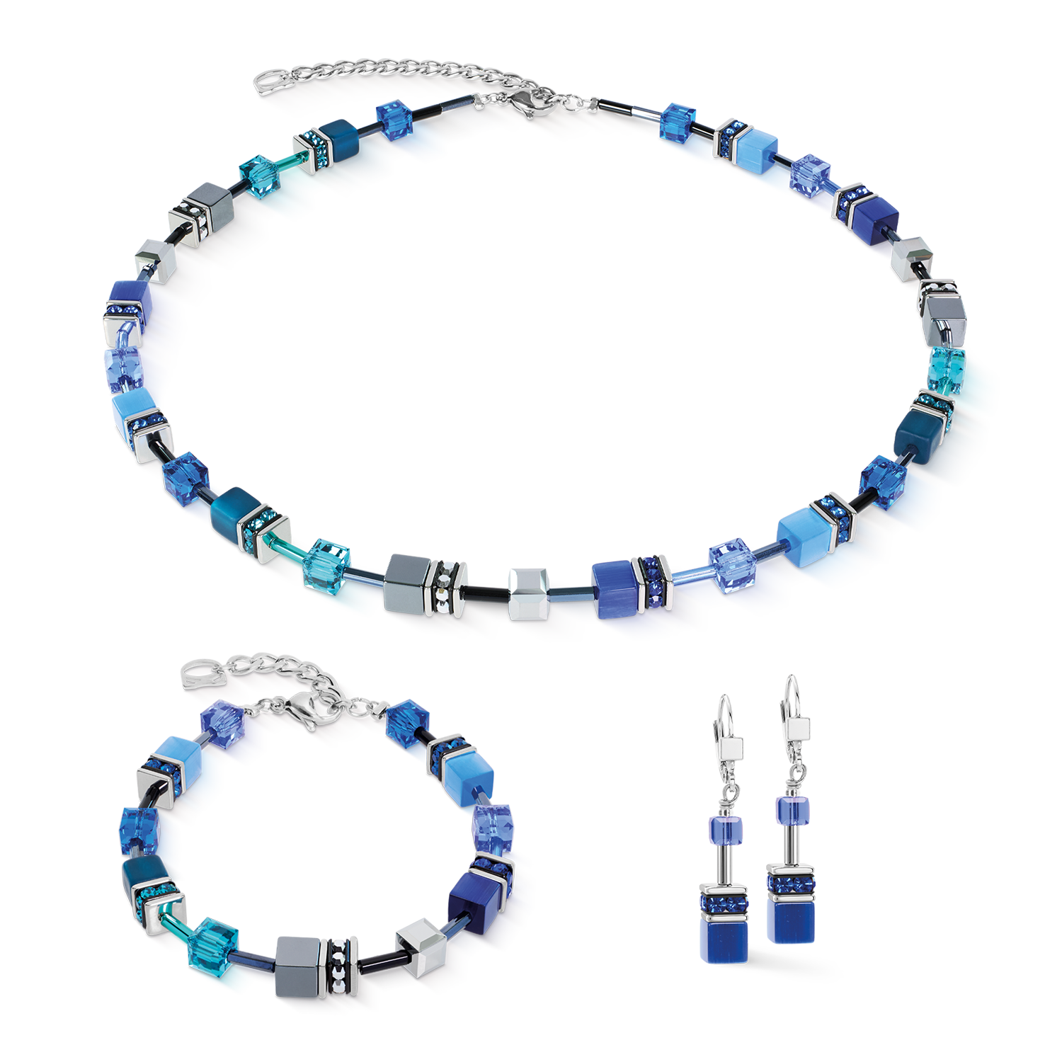 Orecchini GeoCUBE® Iconic Azure Spirit argento