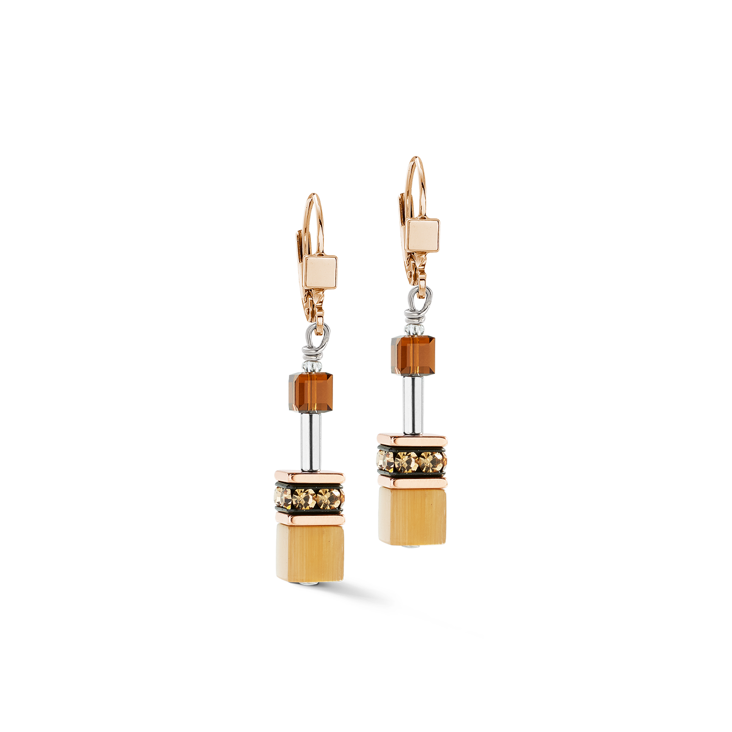 Orecchini GeoCUBE® Iconic Mocha Mousse