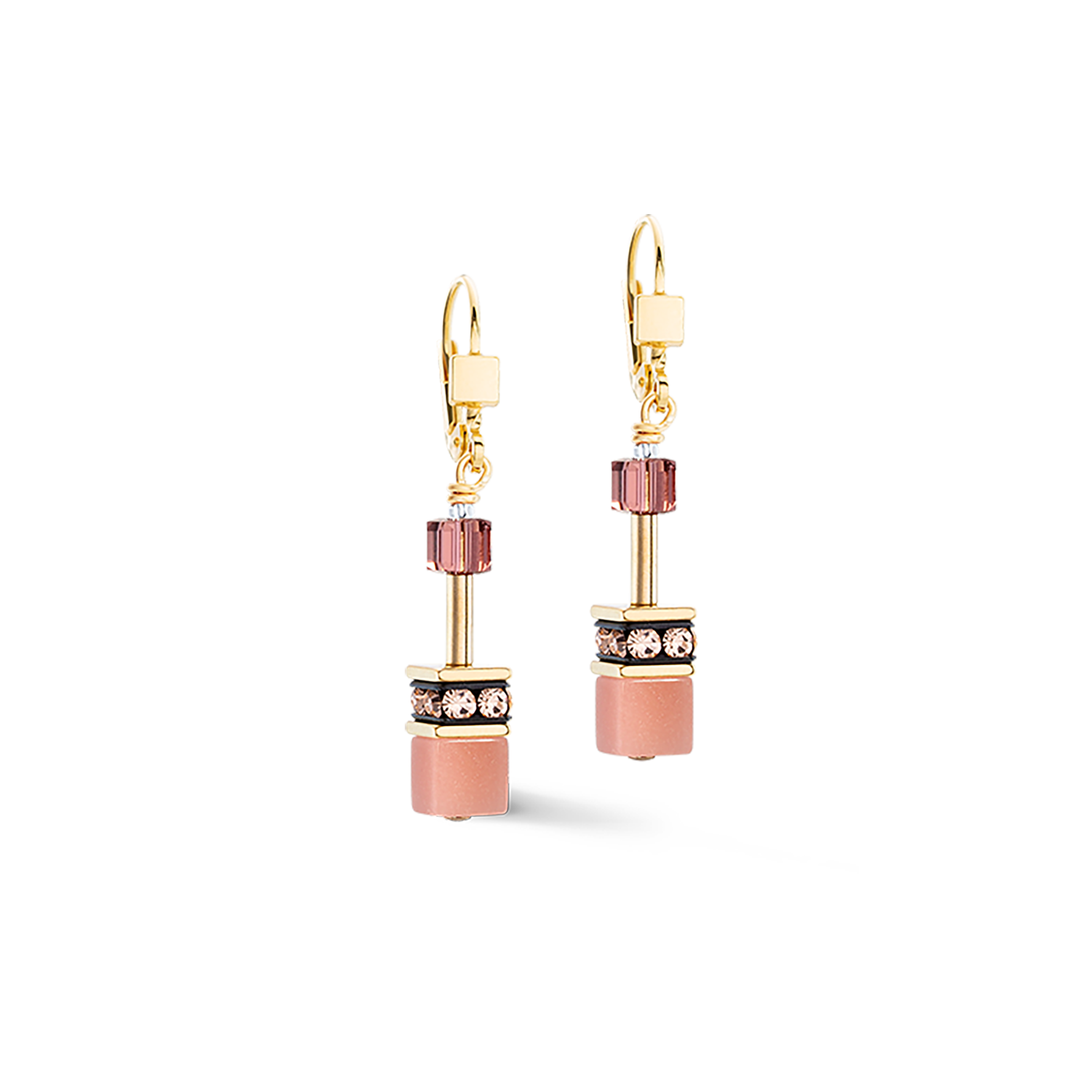 Orecchini GeoCUBE® Iconic golden Blush