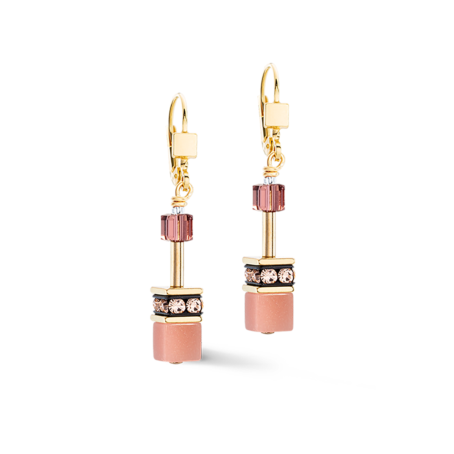 Orecchini GeoCUBE® Iconic golden Blush