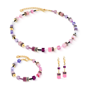 Orecchini GeoCUBE® Iconic rosa-lilla