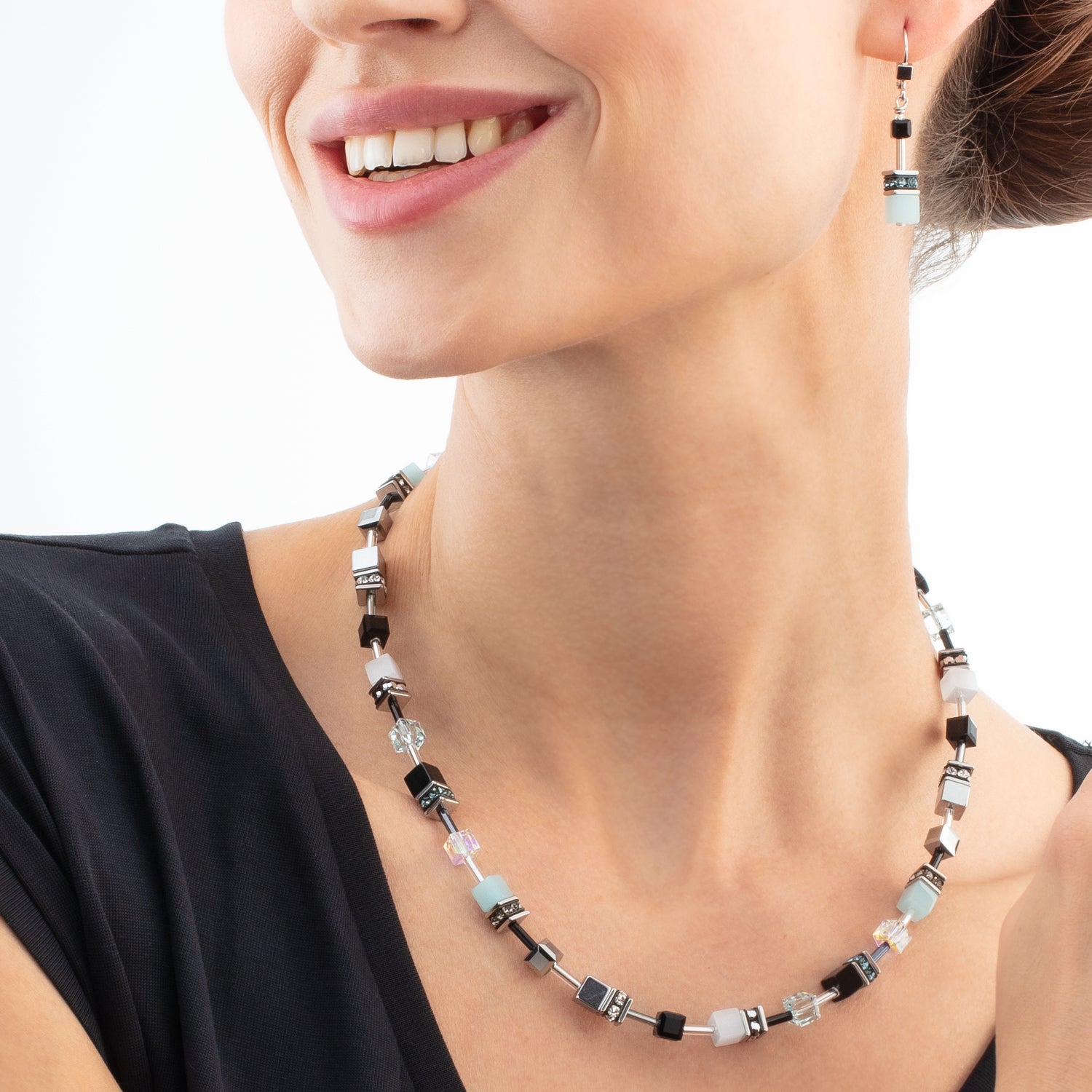 Orecchini GeoCUBE® Iconic Ice Serenity argento