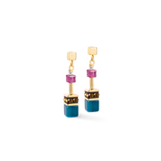 Orecchini GeoCUBE® Iconic Multicolor Boho oro