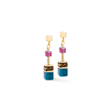 Orecchini GeoCUBE® Iconic Multicolor Boho oro