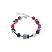 Bracciale GeoCUBE® Iconic Ruby Noir argento