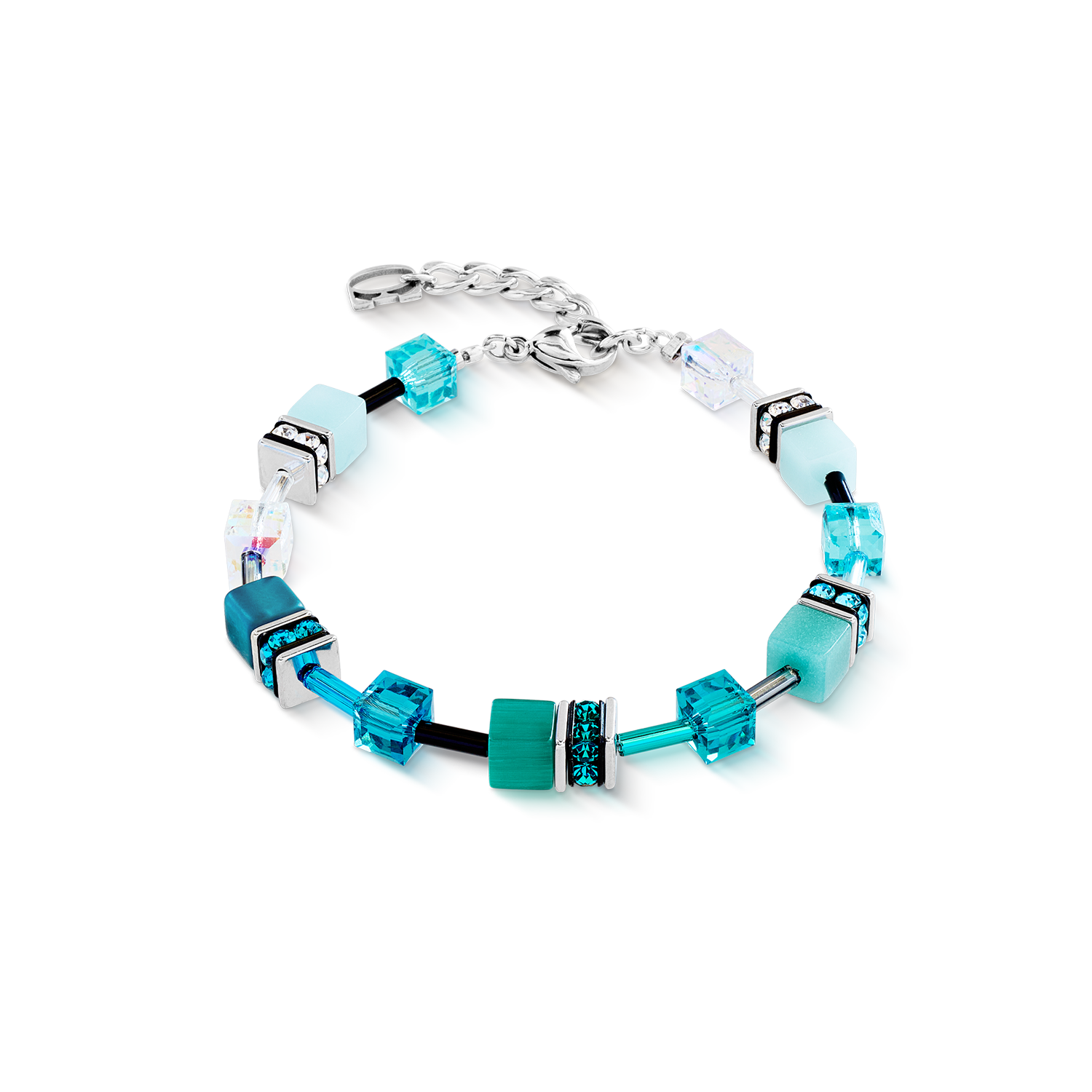 Bracciale GeoCUBE® Iconic Teal argento