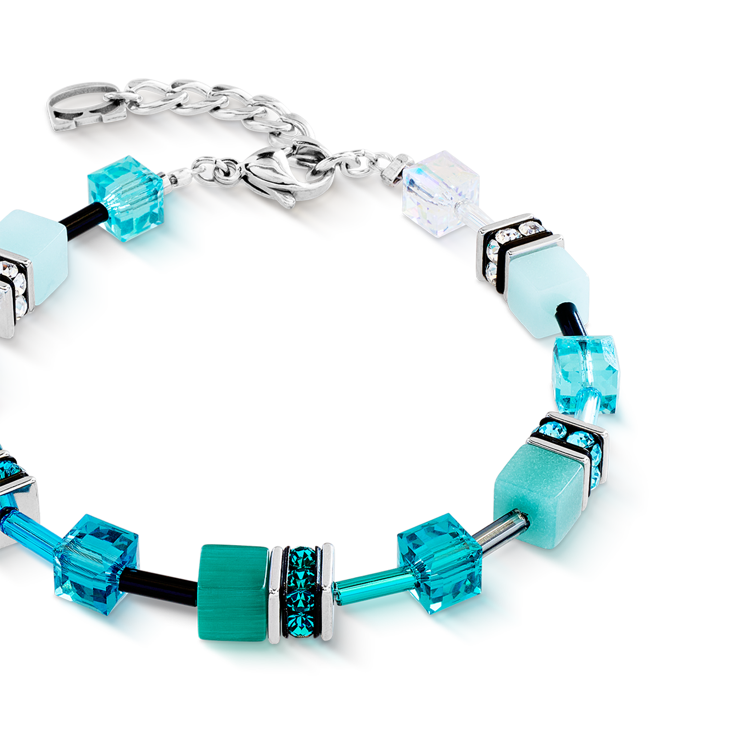 Bracciale GeoCUBE® Iconic Teal argento