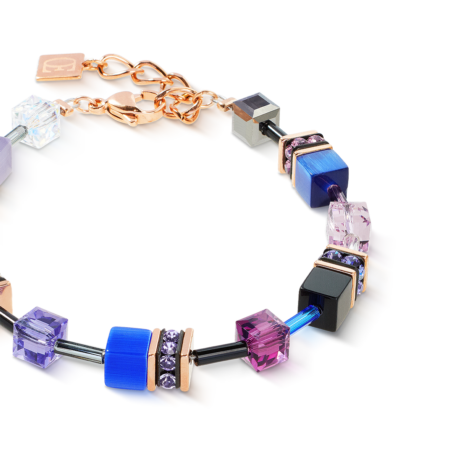 Bracciale GeoCUBE® Iconic Blue Moon oro rosa