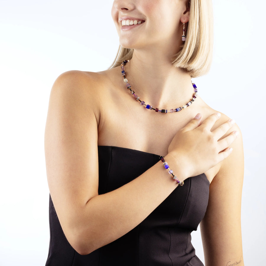 Bracciale GeoCUBE® Iconic Blue Moon oro rosa