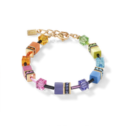 Braccialetto GeoCUBE® multicolor rainbow gold