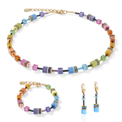Braccialetto GeoCUBE® multicolor rainbow gold