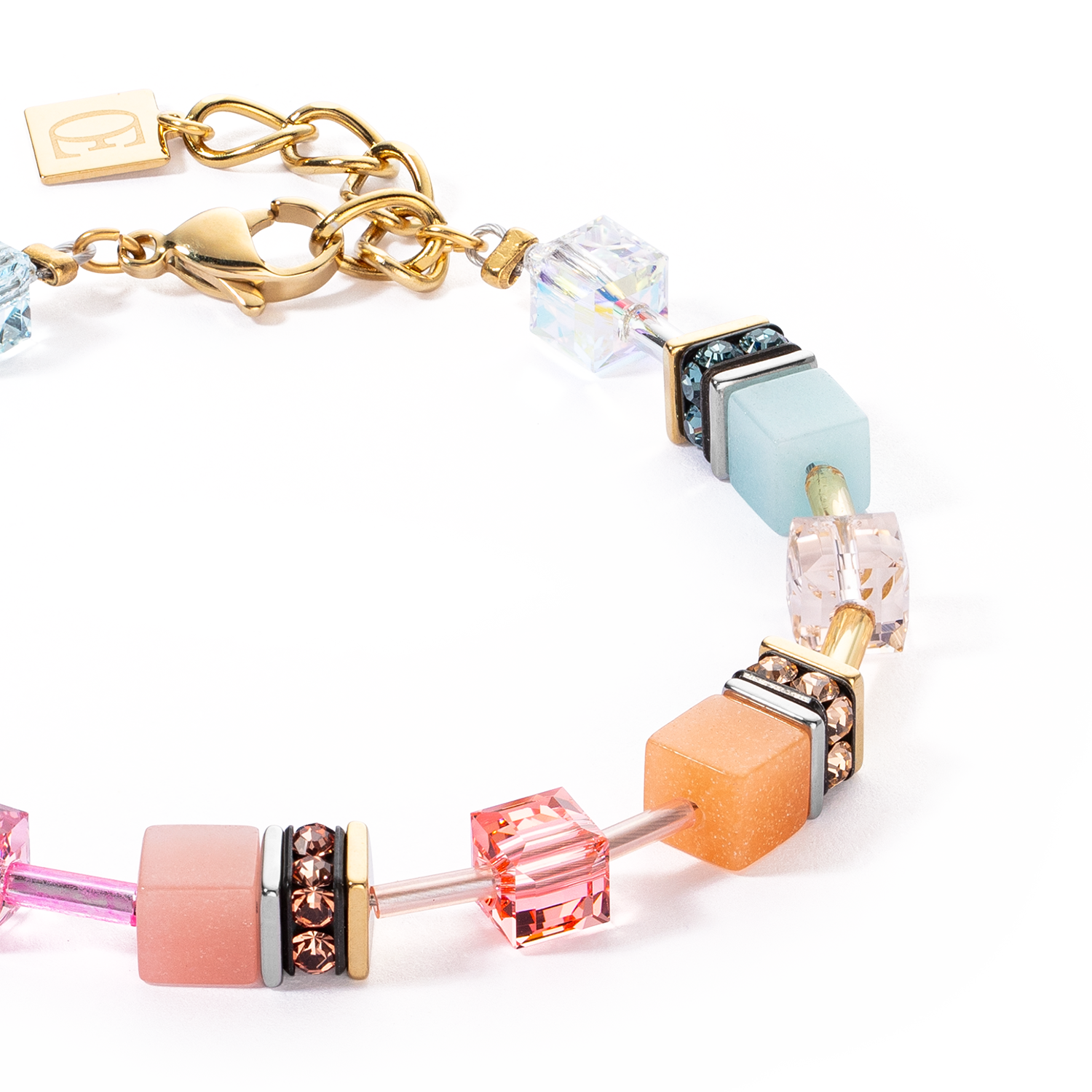Bracciale GeoCUBE® Iconic aqua-apricot