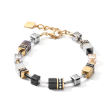Braccialetto GeoCUBE® grigio-oro