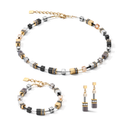 Braccialetto GeoCUBE® grigio-oro