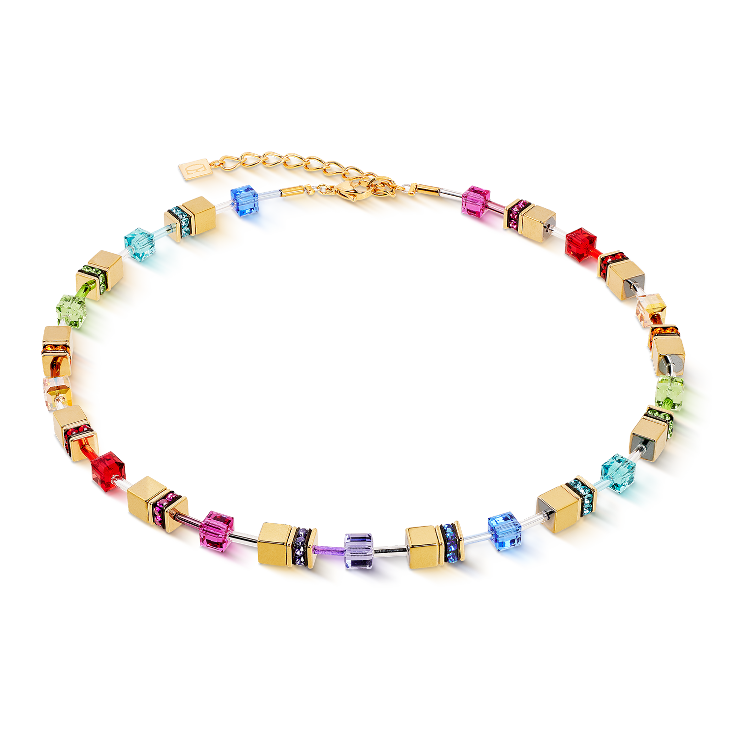 Collana GeoCUBE® Iconic Metallic rainbow oro