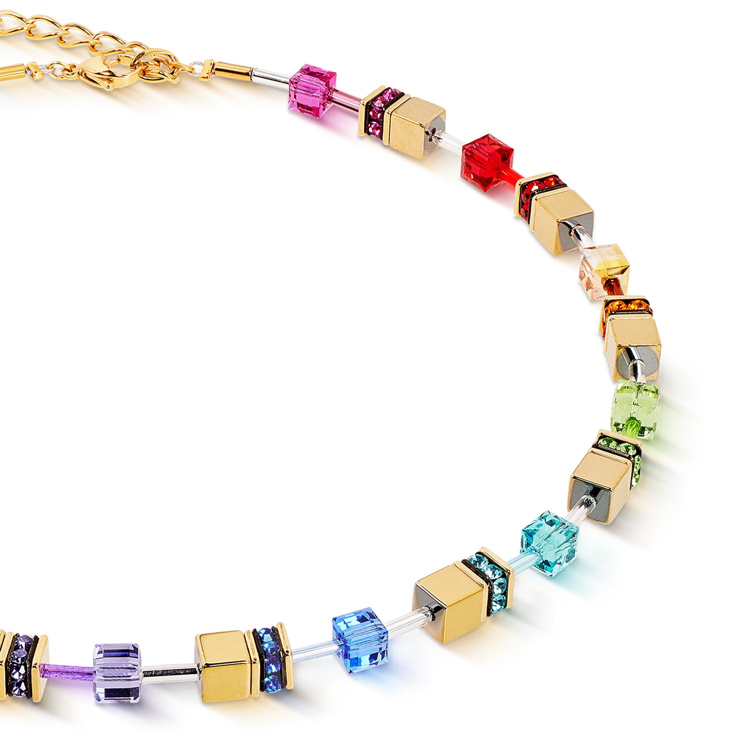 Collana GeoCUBE® Iconic Metallic rainbow oro
