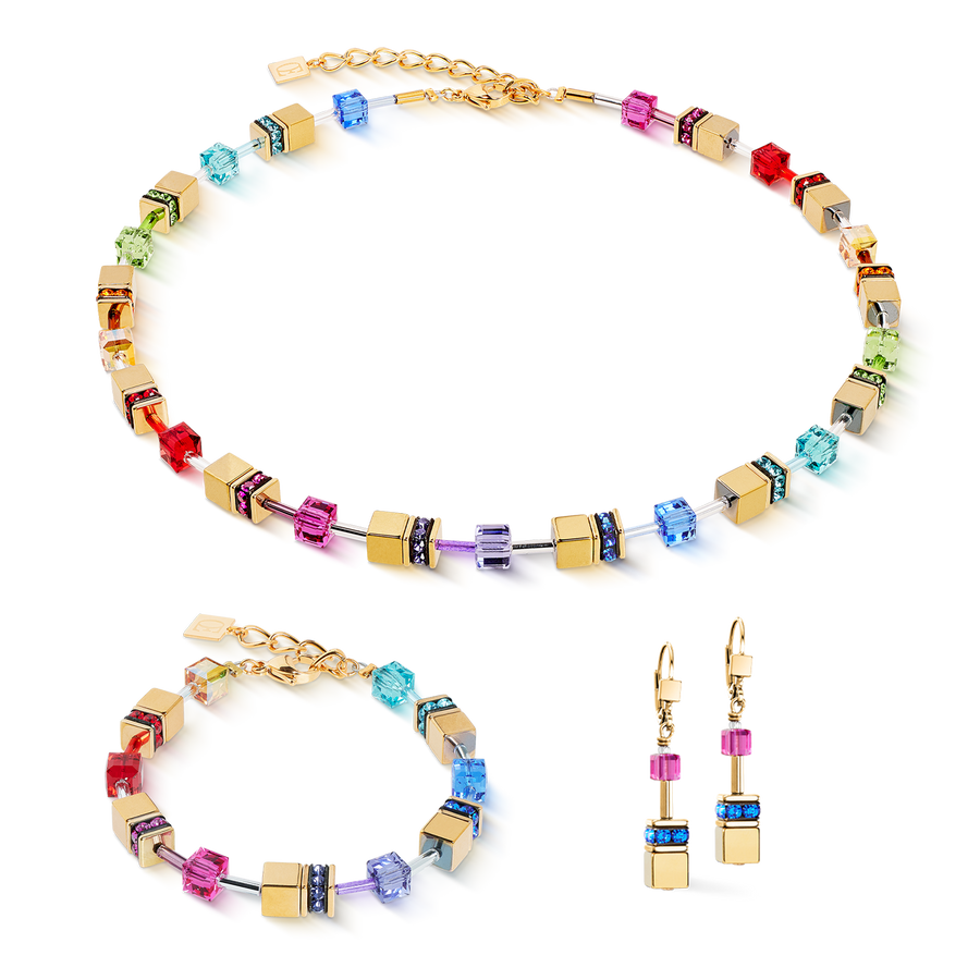 Collana GeoCUBE® Iconic Metallic rainbow oro