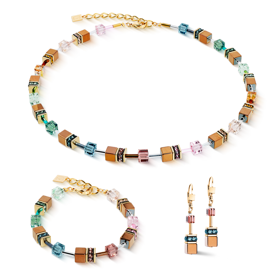Collana GeoCUBE® Iconic Metallic Art Nouveau oro