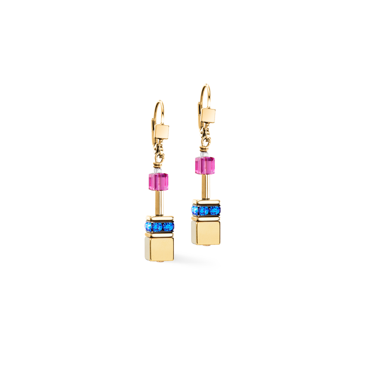 Orecchini GeoCUBE® Iconic Metallic rainbow-oro