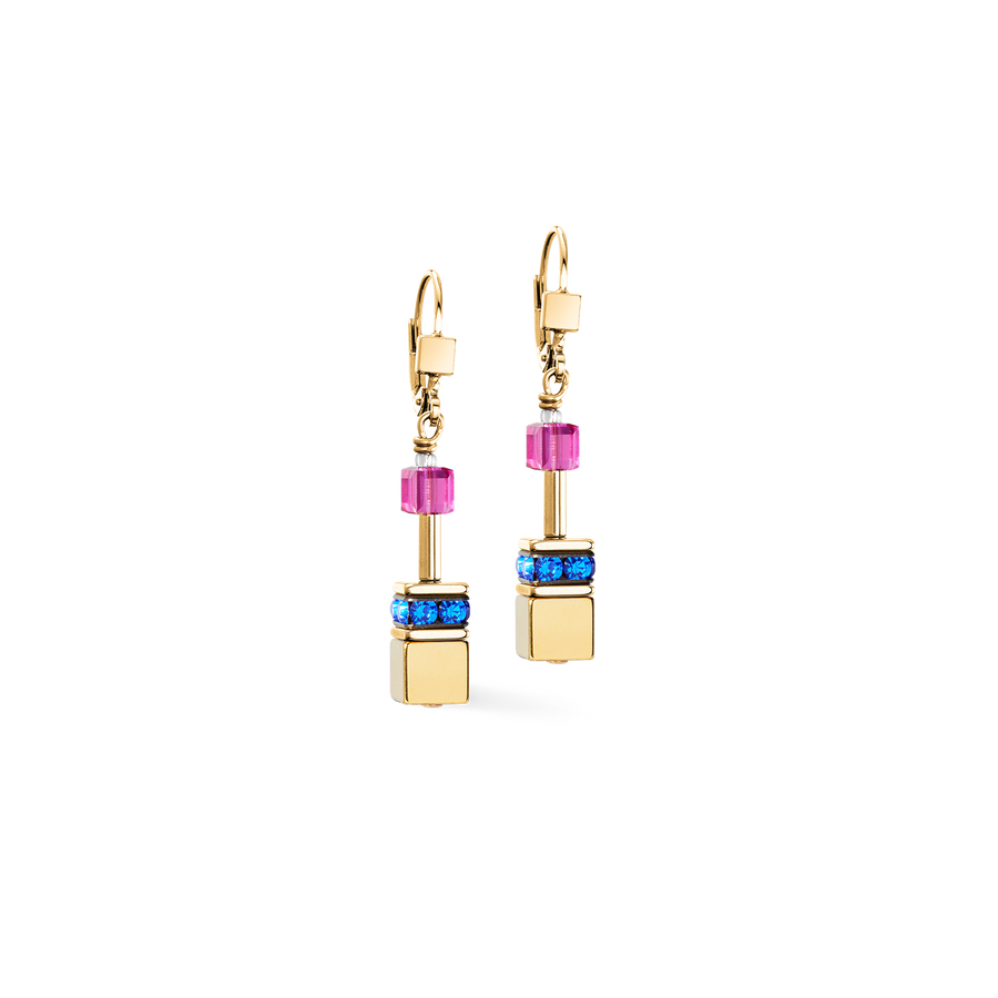 Orecchini GeoCUBE® Iconic Metallic rainbow-oro