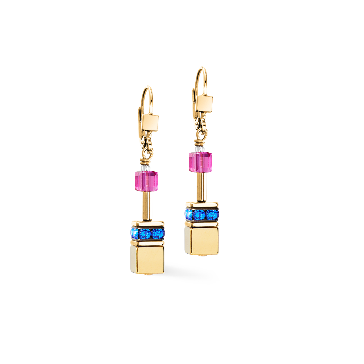 Orecchini GeoCUBE® Iconic Metallic rainbow-oro