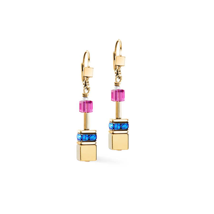 Orecchini GeoCUBE® Iconic Metallic rainbow-oro