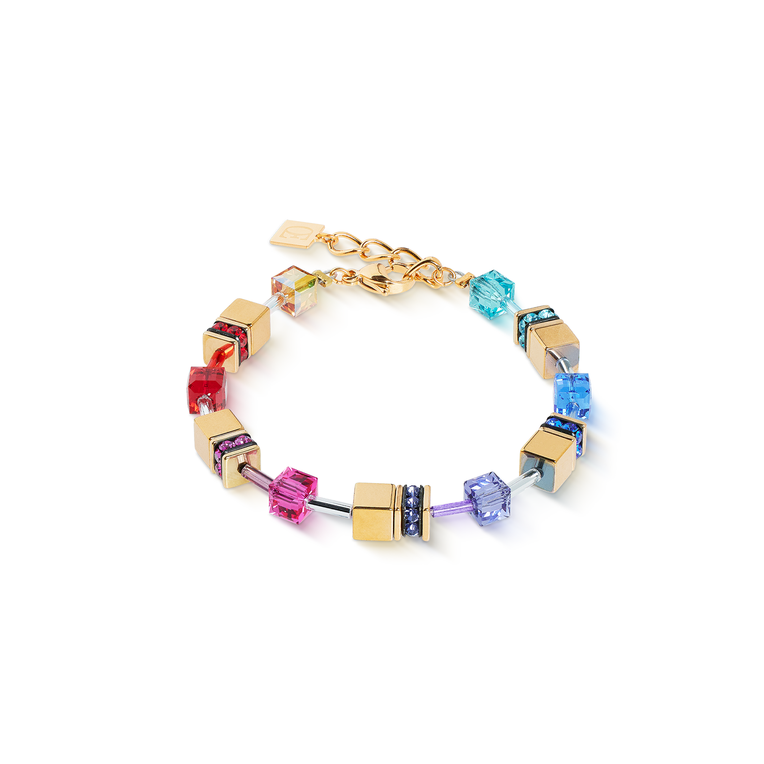 Bracciale GeoCUBE® Iconic Metallic rainbow-oro