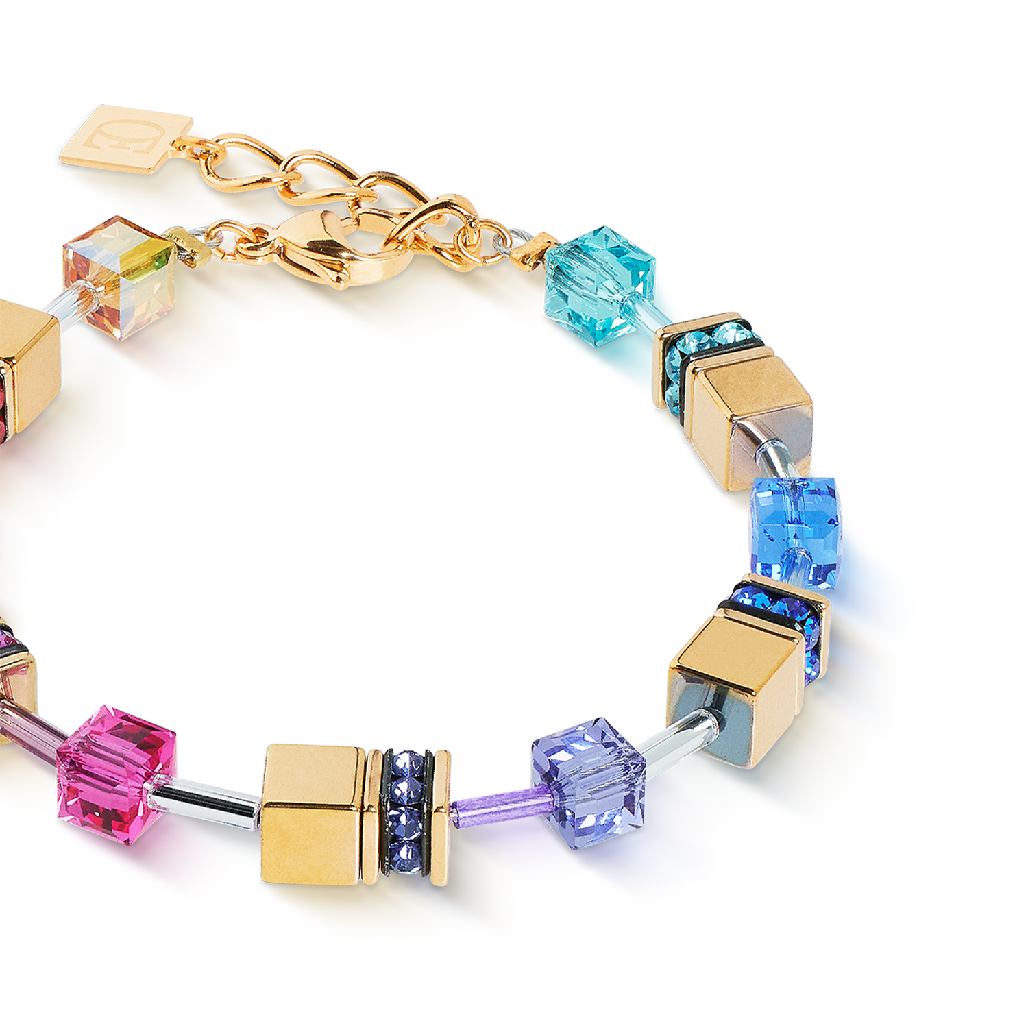 Bracciale GeoCUBE® Iconic Metallic rainbow-oro