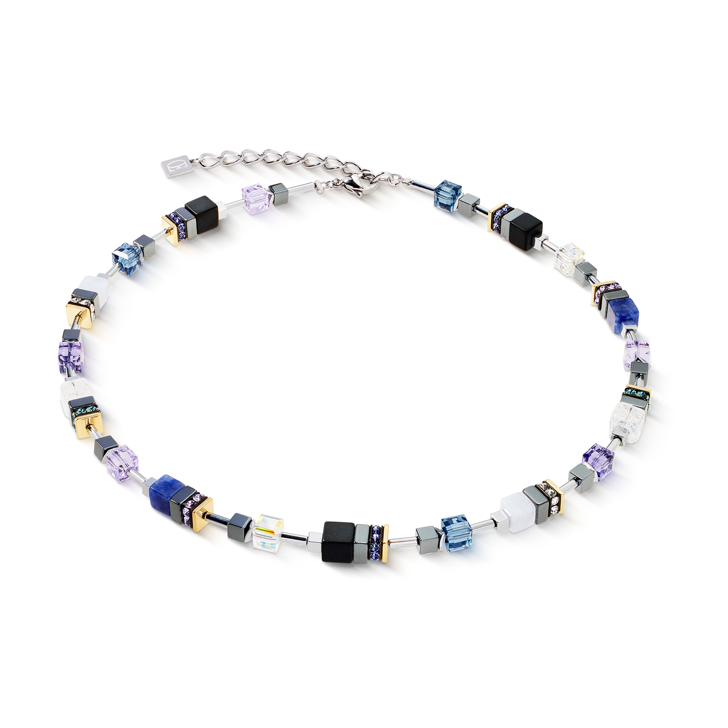 Collana GeoCUBE® Precious Motion Blue Moon Bicolore