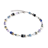 Collana GeoCUBE® Precious Motion Blue Moon Bicolore