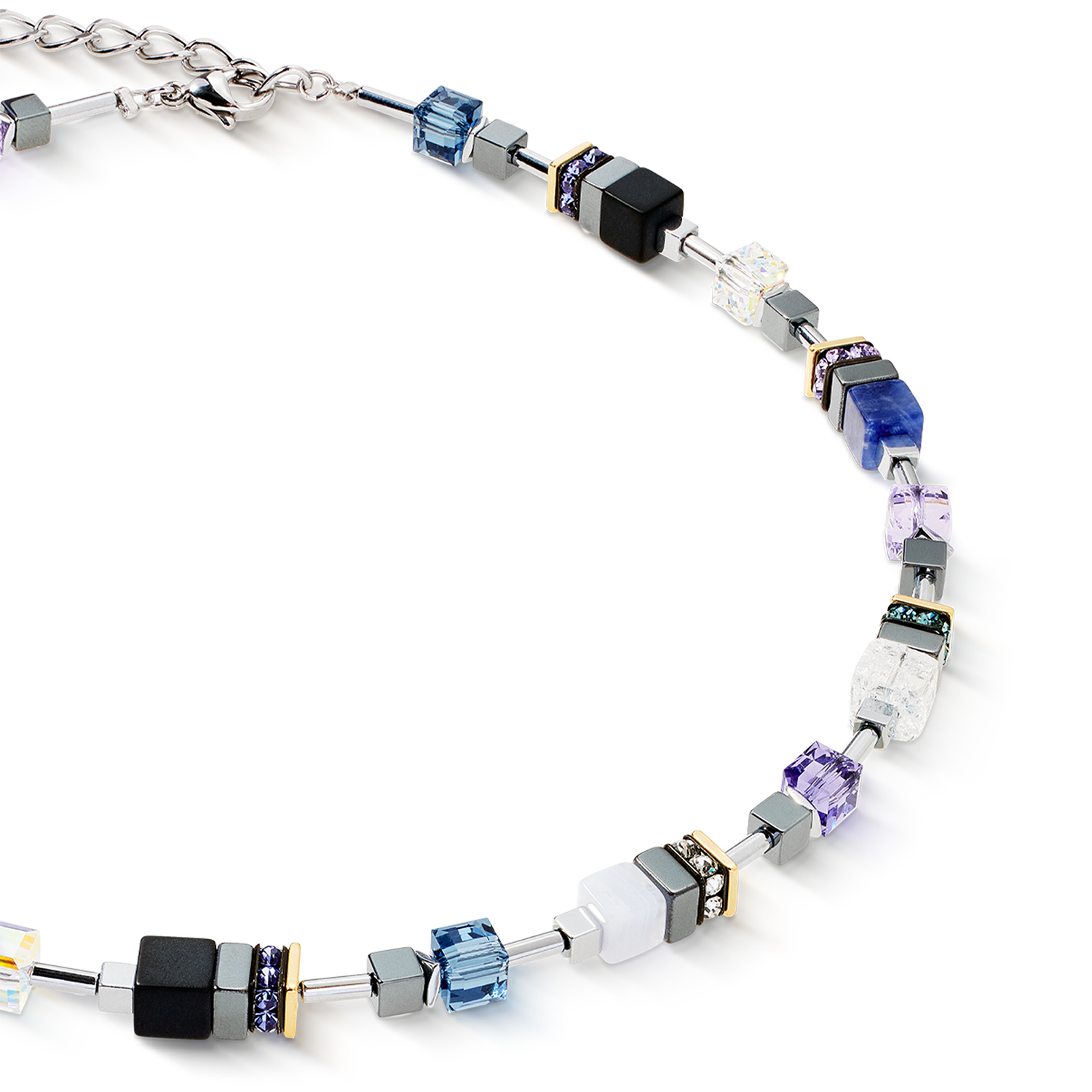 Collana GeoCUBE® Precious Motion Blue Moon Bicolore