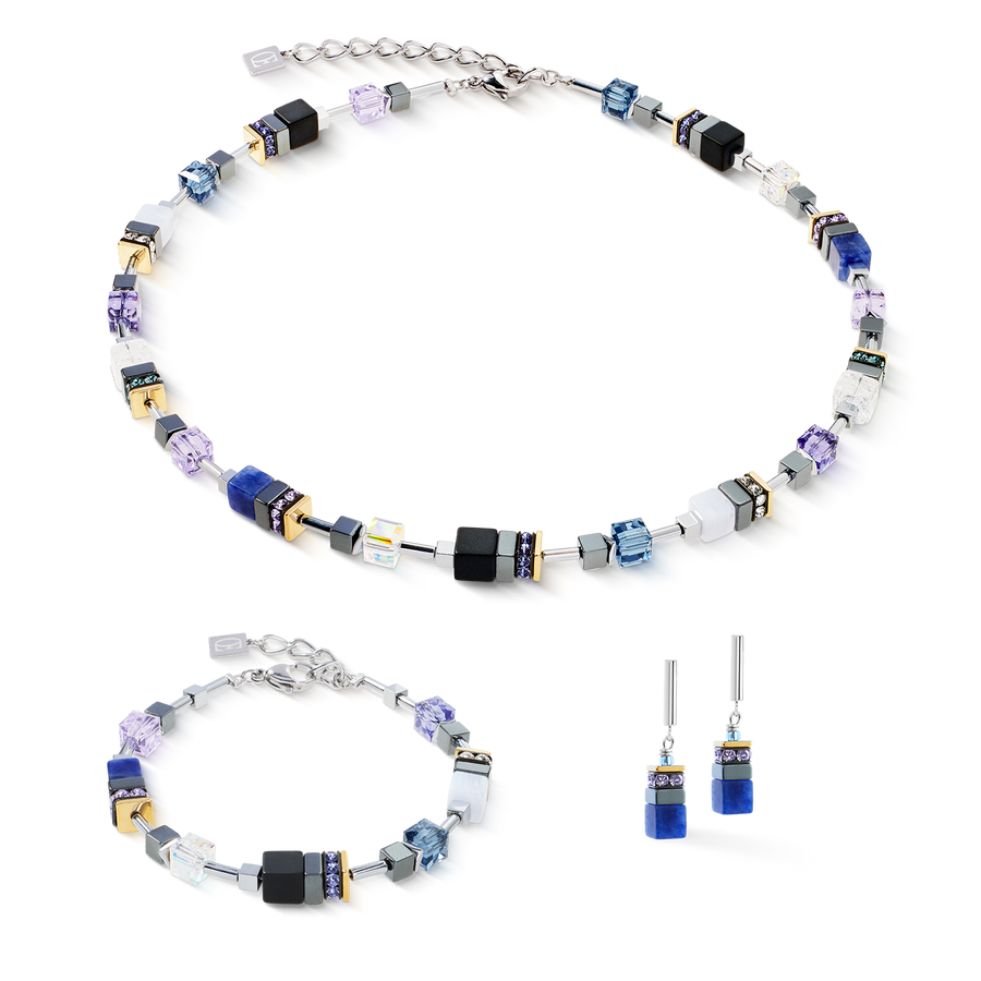 Collana GeoCUBE® Precious Motion Blue Moon Bicolore
