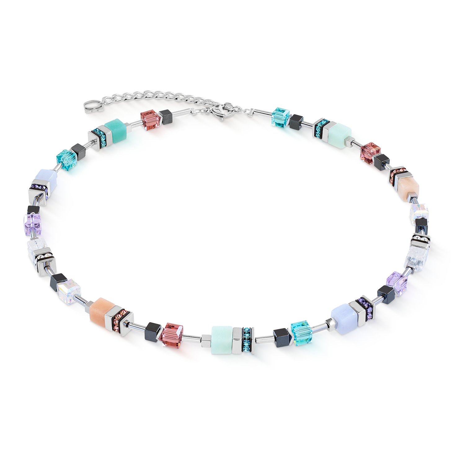 Collana GeoCUBE® Precious Motion Sorbet argento