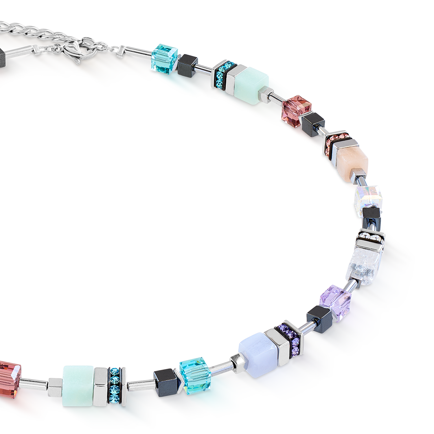 Collana GeoCUBE® Precious Motion Sorbet argento