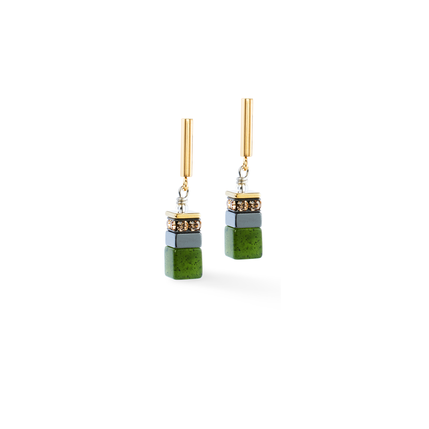 Orecchini GeoCUBE® Precious Motion Forest Light oro