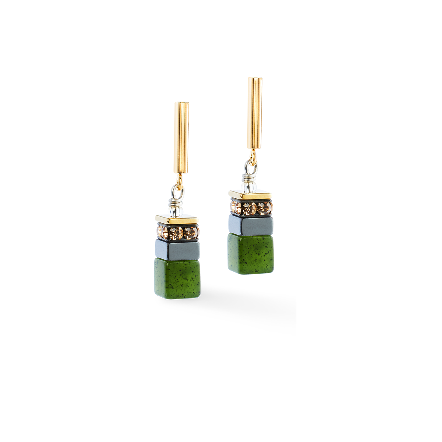 Orecchini GeoCUBE® Precious Motion Forest Light oro