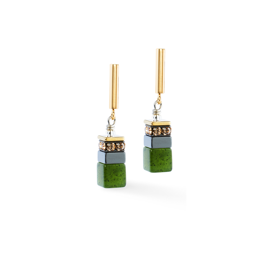 Orecchini GeoCUBE® Precious Motion Forest Light oro