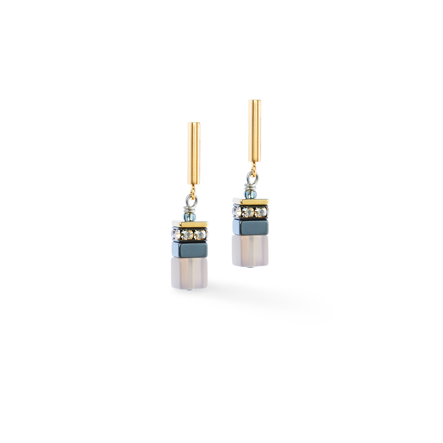 Orecchini GeoCUBE® Precious Motion Stone Whisper oro