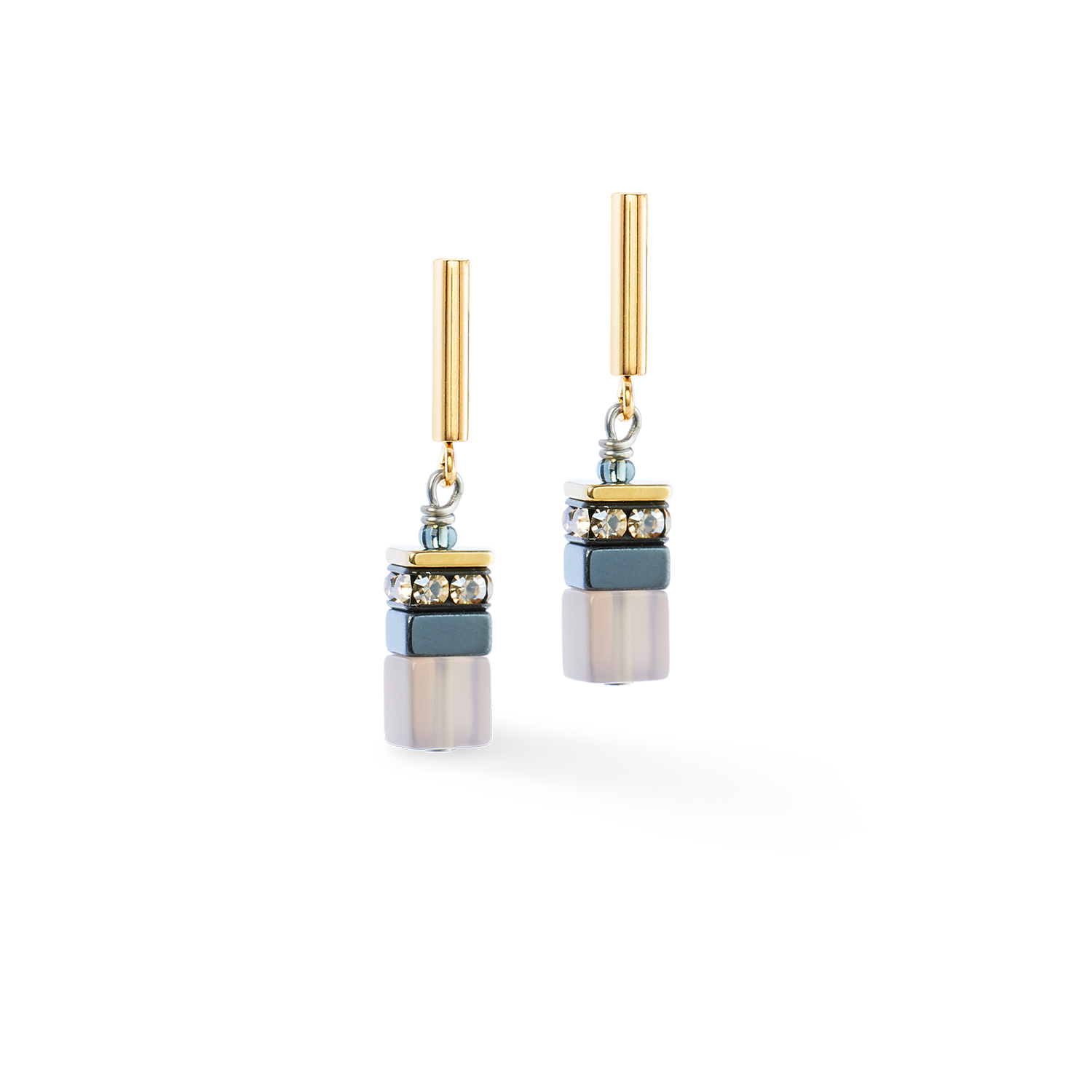 Orecchini GeoCUBE® Precious Motion Stone Whisper oro