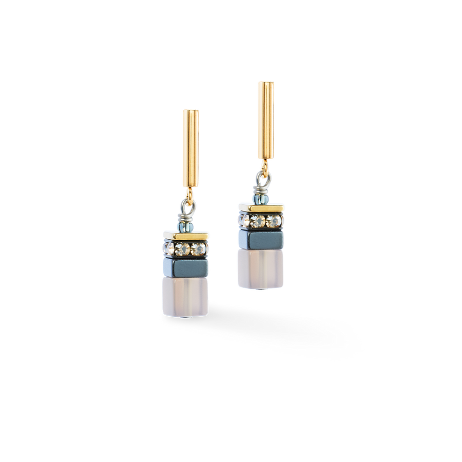 Orecchini GeoCUBE® Precious Motion Stone Whisper oro