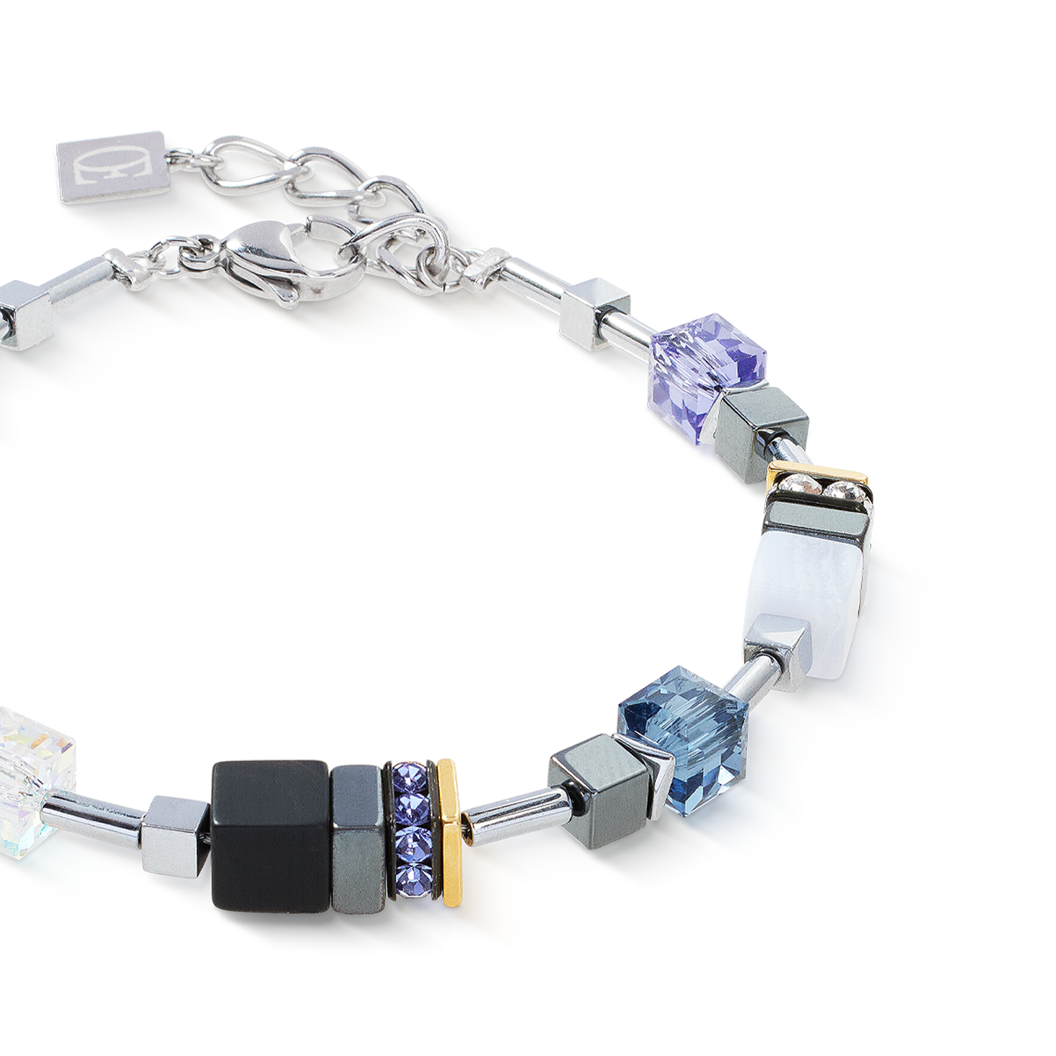 Bracciale GeoCUBE® Precious Motion Blue Moon Bicolore
