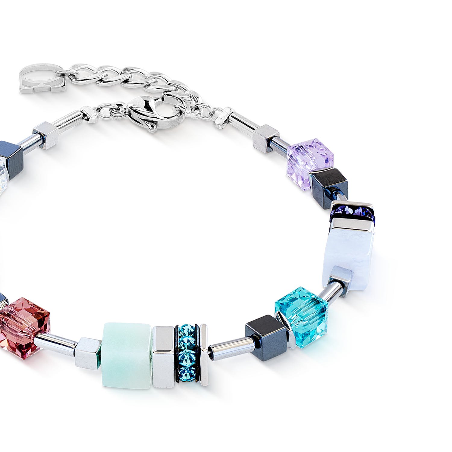 Bracciale GeoCUBE® Precious Motion Sorbet argento