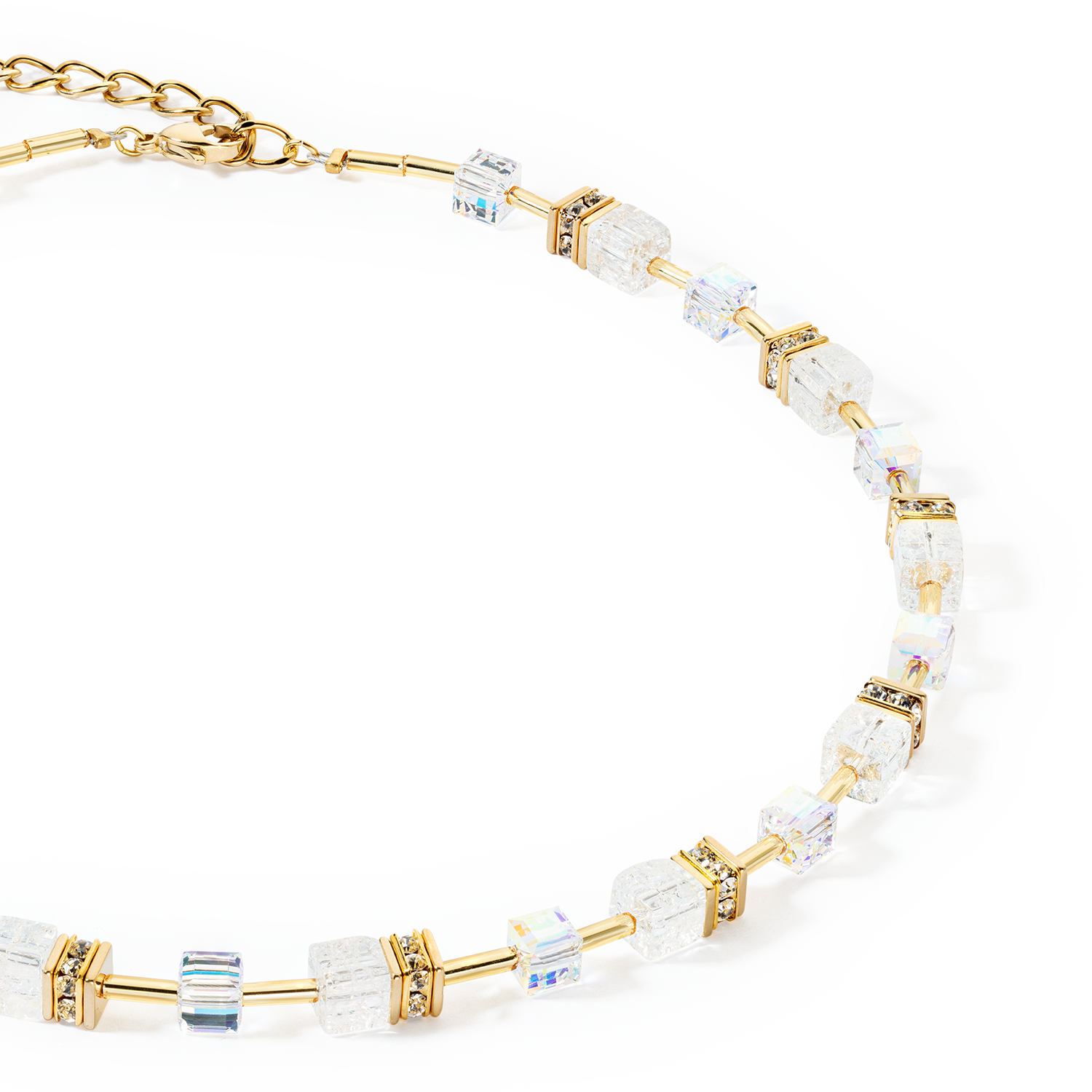 Collana GeoCUBE® Iconic Nature oro-bianco