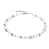 Collana GeoCUBE® Iconic Nature bianco-argento