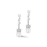 Orecchini GeoCUBE® Iconic Nature argento bianco